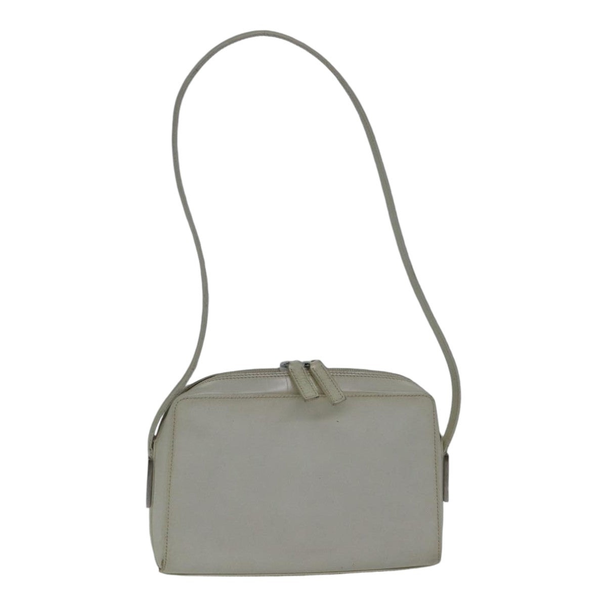 Gucci Shoulder Bag Leather White Silver 007 1014 007 1014
